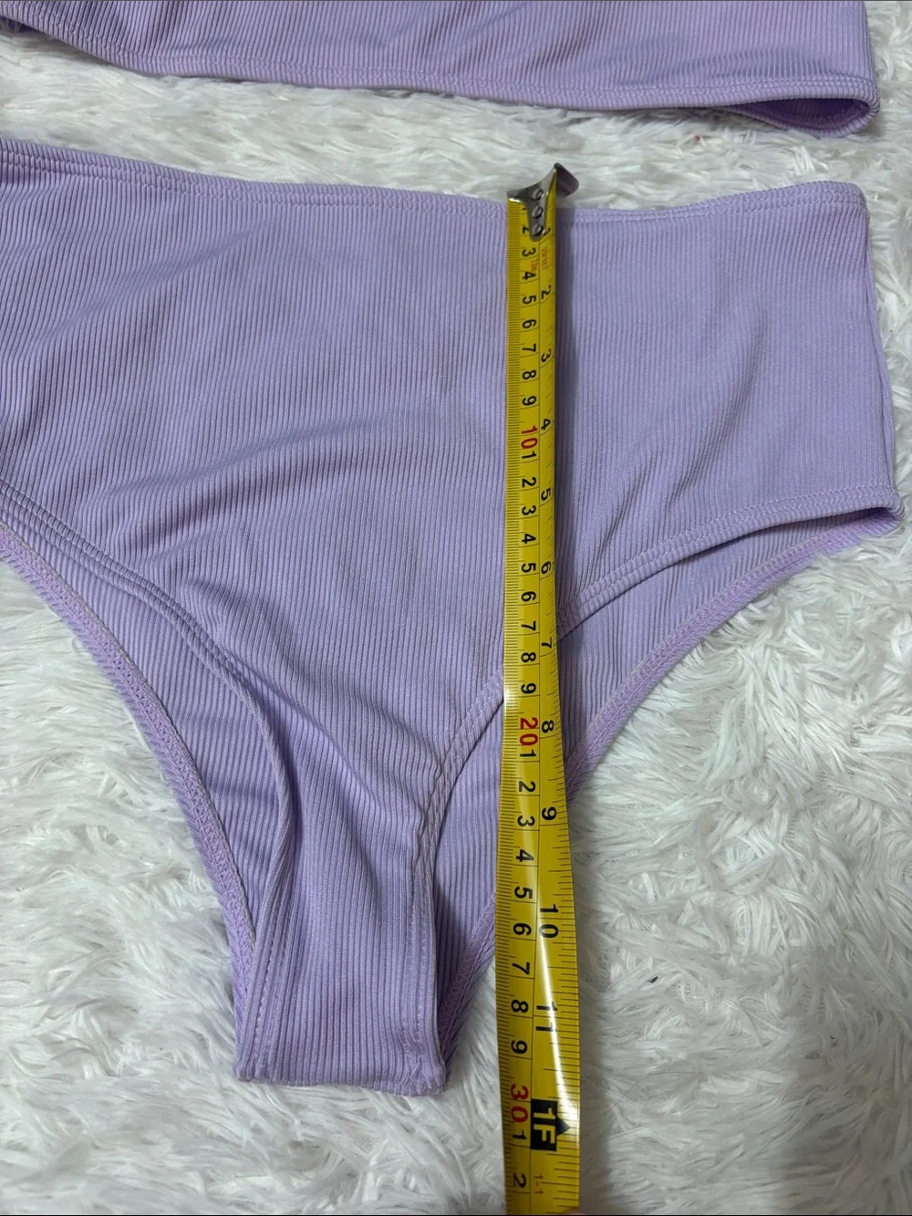 NWOT Light Purple Ribbed 2 Piece Swim Set Youth Teen Size 13Y